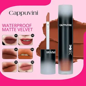 ( 1 PCS ) CAPPUVINI MATTE DARK SERIES | Lipcream matte | Lipmatte | Lipglaze Korea | Lip Velvet | Lipcream Dark Series / Cappuvini Lip Glaze Matte Dark Series/Lipstik Matte Warna Gelap