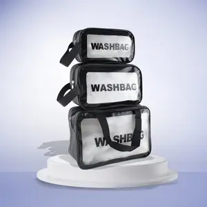 Tas Kosmetik Wash bag Waterproof Motif Polos Premium New Collection - KD08 Wanita