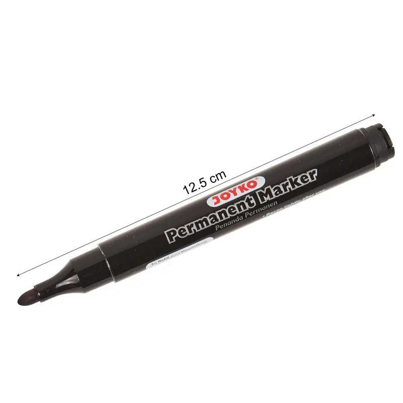 Spidol Permanent Marker Joyko Hitam - Spidol Permanen Free Refill - Bisa disi ulang 2