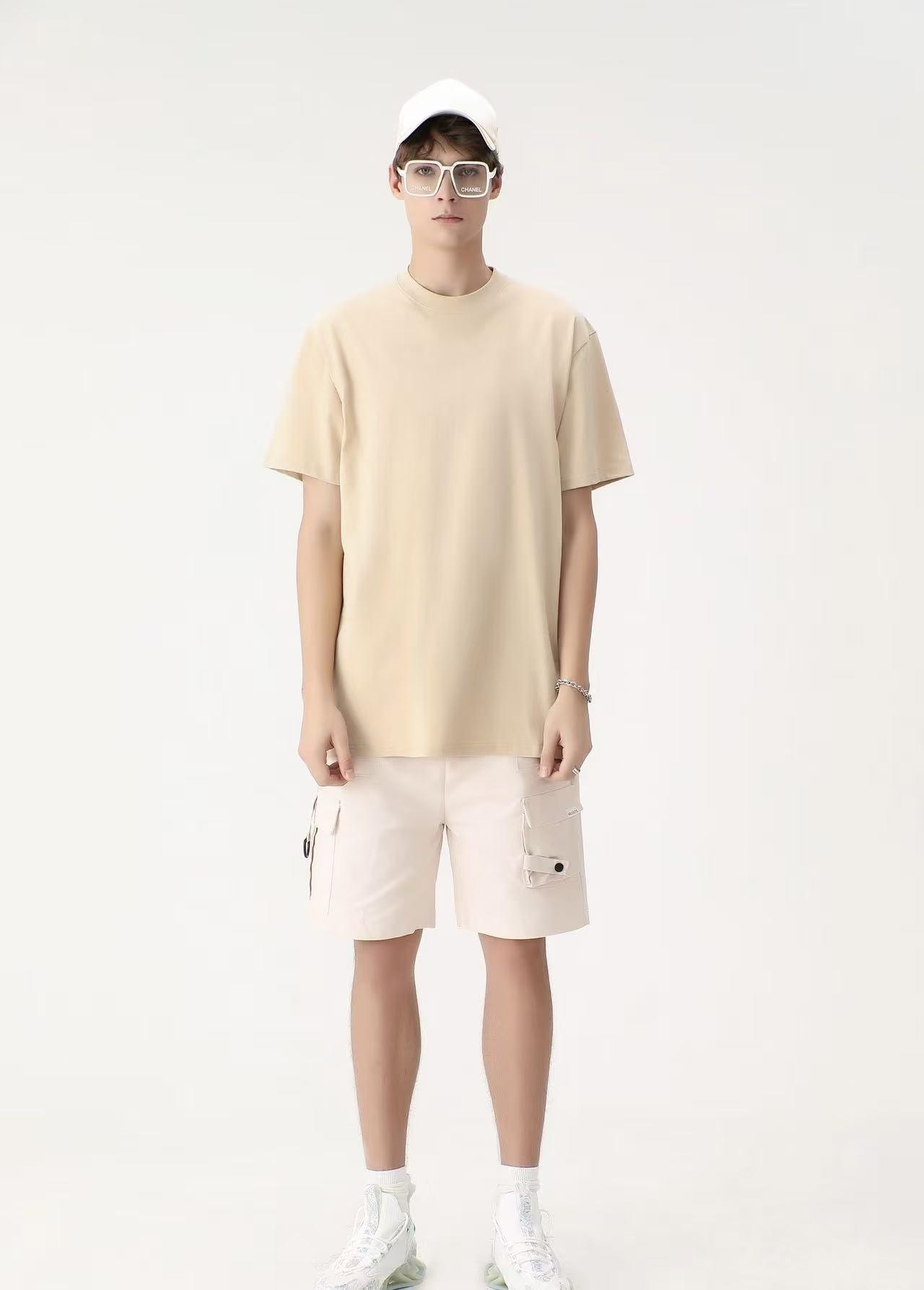 Baju Kaos Pria Polos Polos Murni Basic Outfit Sehari-Hari Lembut Adem Tebal 260g Baju Kaos Pria Polos Polos Murni Basic Outfit Sehari-Hari Lembut Adem Tebal 260g