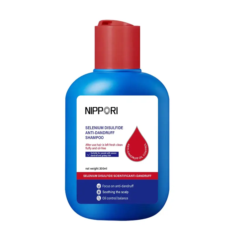 NIPPORI Selenium Disulfide Haircare Shampoo Helps control oil and dandruff Membantu mengontrol minyak dan ketombe Gatal Perawatan Sampo 300ML 1