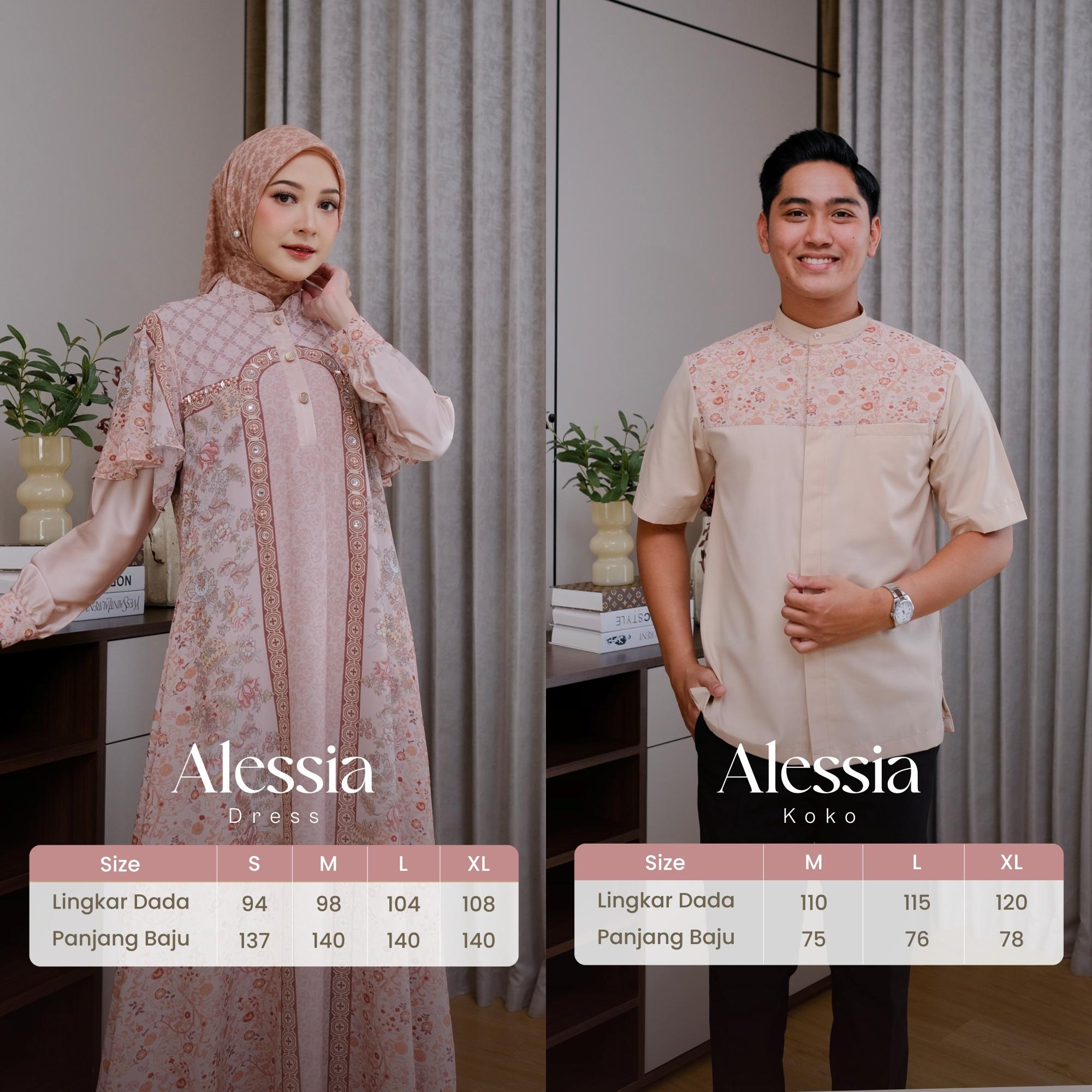 Beshecollections - Alessia Gamis Koko - Baju Couple Keluarga Sarimbit Premium