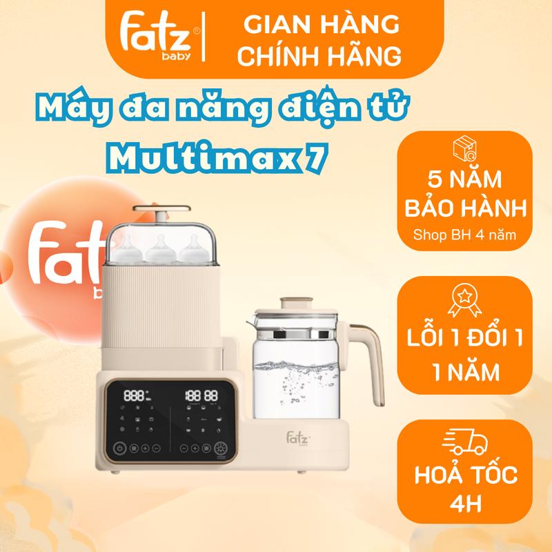  Fatz Baby - Máy Đa Năng Điện Tử Mutimax 7 - 17 Chức Năng Tự Động Tiệt Trùng Sấy Khô Làm Sữa Chua Hầm Cháo Chậm Hâm Nóng Sữa & Thức Ăn Tặng Nồi Sứ 