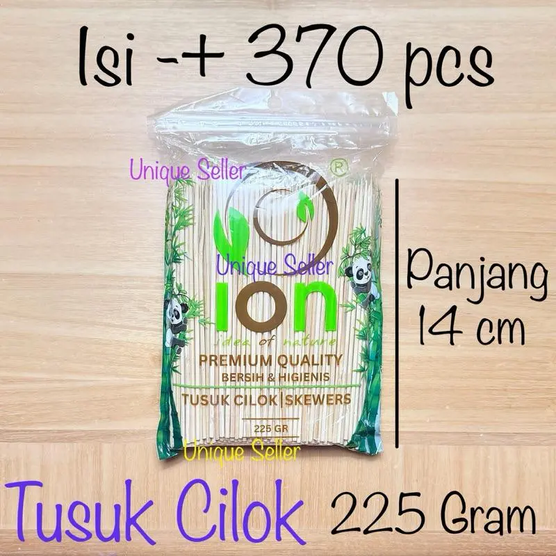 Tusuk Cilok Sempol Pentol 225 Gram Panjang 14 cm iOn Kayu Bambu