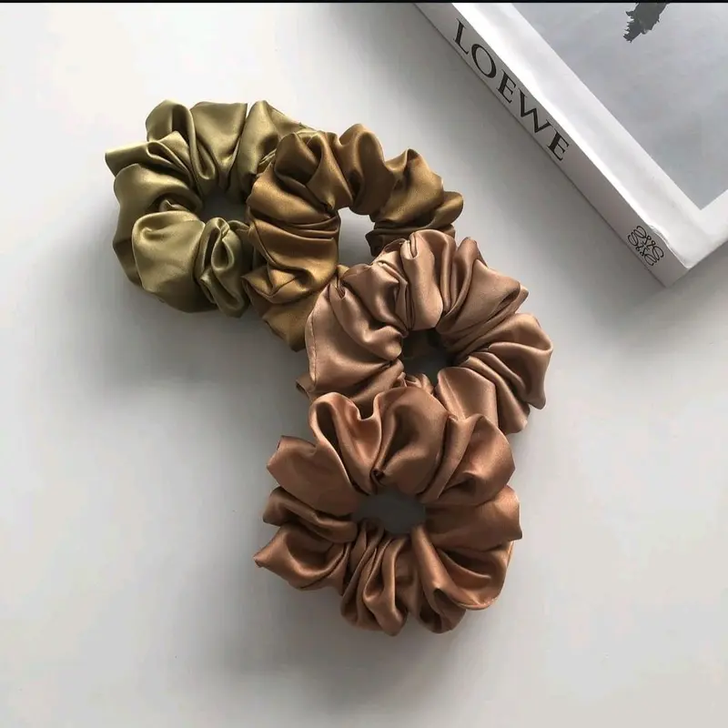 Isi 8Pcs Scrunchie satin Uk.small Ikatrambut scrunchie cepol hijab korea 6