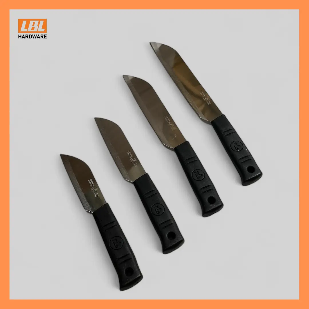 PISAU DAPUR STAINLESS STEEL PENDEK PANJANG SERBAGUNA 4,5,6,7 INCH
