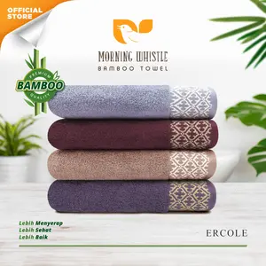 Handuk Morning Whistle Bamboo Towel Ercole - Handuk Bambu Mandi Dewasa 70×135cm / Handuk Dewasa Serap Air / Handuk Dewasa Besar / Handuk Tebal Premium