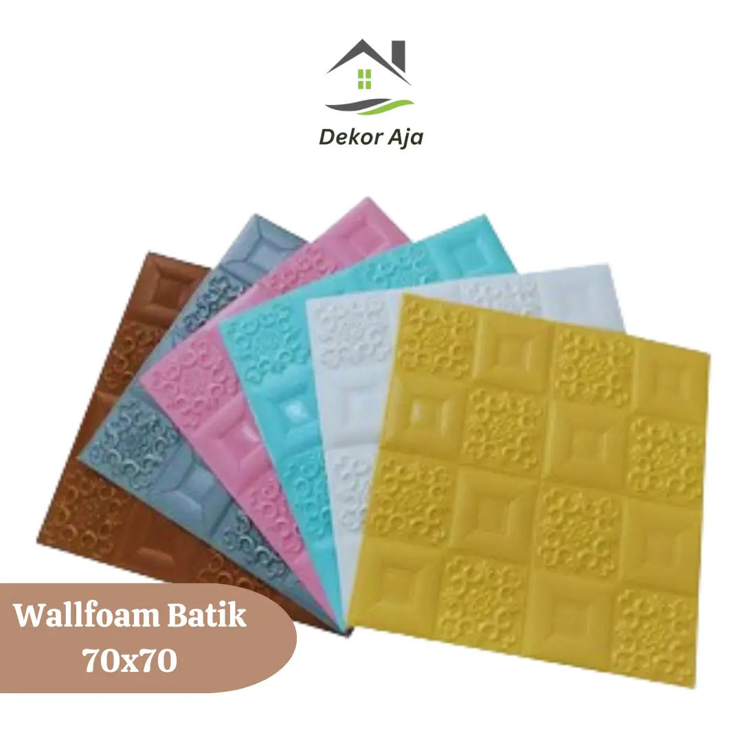 Wallpaper Dinding 70x70cm 3D WallFoam, Brick Foam Sticker Dinding Batik