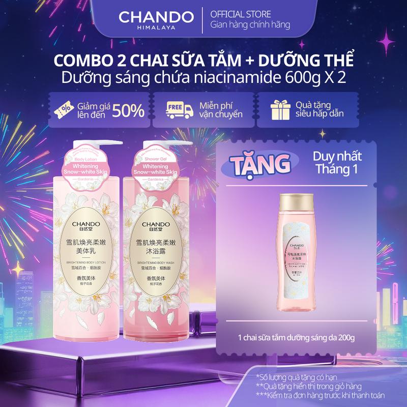 Combo dưỡng thể và sữa tắm CHANDO Himalaya 600ml