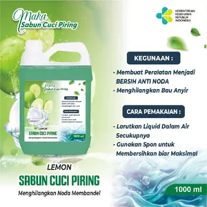 SABUN CUCI PIRING LEMON JERIGEN 1 LITER ( FREE PACKING BUBBLE WRAP ).