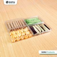 Gambar SORU - Kontainer Makanan Kulkas Kedap Udara Penyimpanan Serbaguna - Food Storage Organizer Container - 650 ml dari Soru Indonesia Kota Bandung 5 Tokopedia