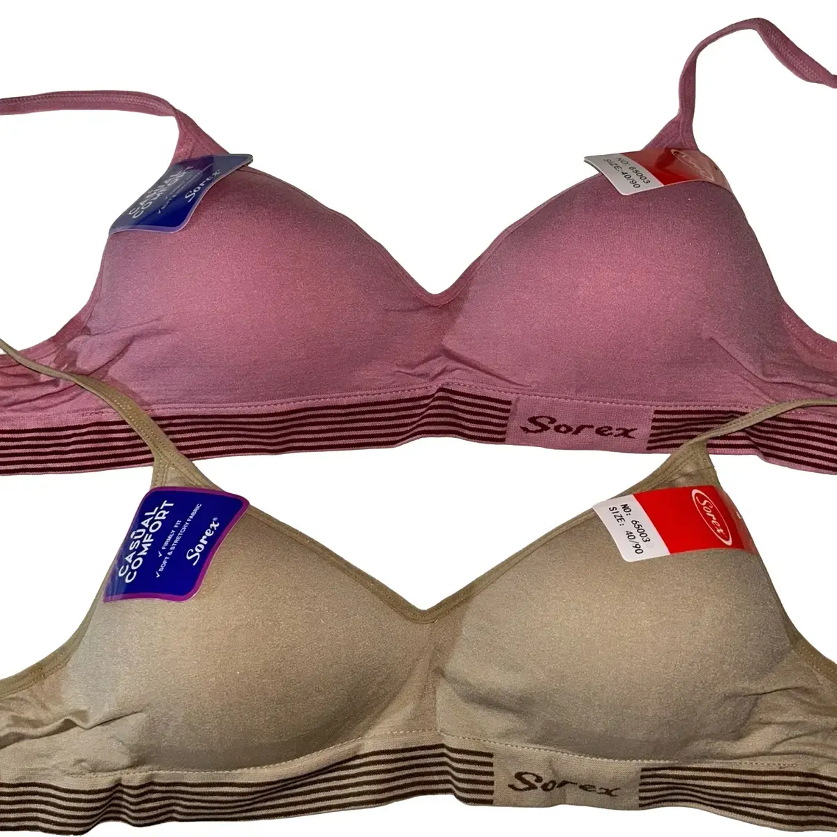 BH  Bra SOREX 65003 SOREX Dewasa WANITA BUSA TIPIS TANPA KAWAT KAIT 2 Nyaman