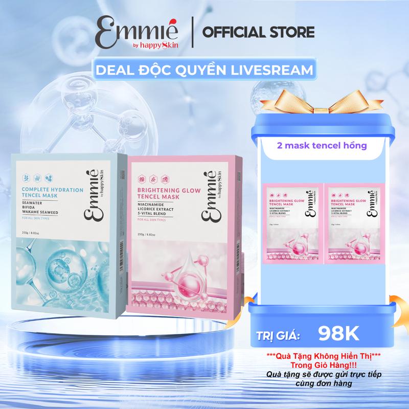 [ƯU ĐÃI ĐỘC QUYỀN LIVE LANANH] COMBO 2 Hộp 10 mặt nạ vải sinh học Tencel 25gx20: 10 Xanh+10 Hồng (Phiên bản nâng cấp 25g + Có định hình)