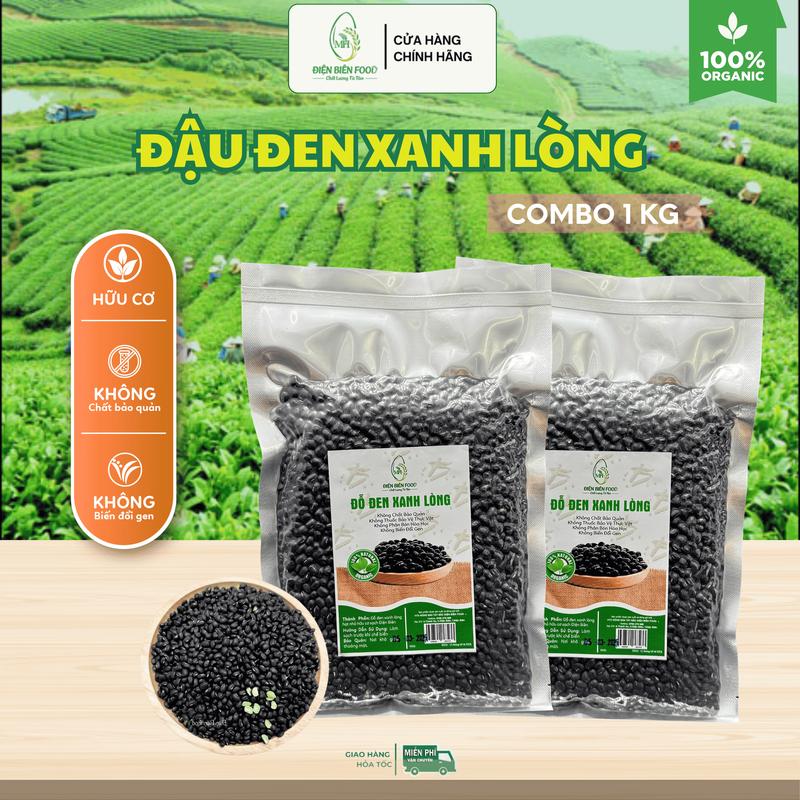  1KG Đậu Đen Xanh Lòng Đỗ Đen Xanh Lòng hạt nhỏ Hữu Cơ Thuần Chủng Không biến đổi gen ăn kiêng mẹ bầu bé ăn dặm 