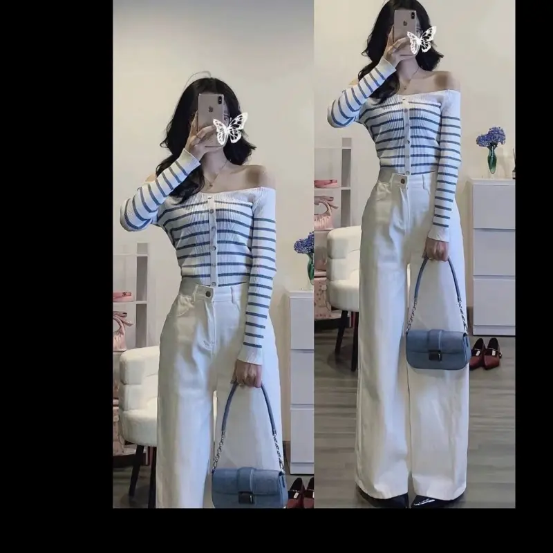 [ Xuông Nấm Lùn Dài 93cm ] Quần Jean Nữ Lưng Cao Dáng Xuông mặc Tôn dáng Đ1111 | BigBuy360 - bigbuy360.vn