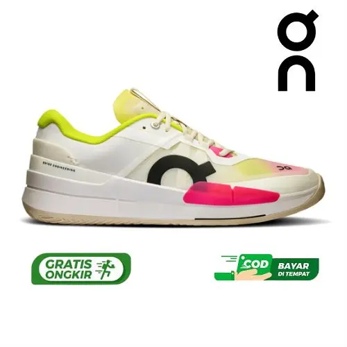 Sepatu On Cloud Tennis/Padel Roger pro white / lime women's shoes