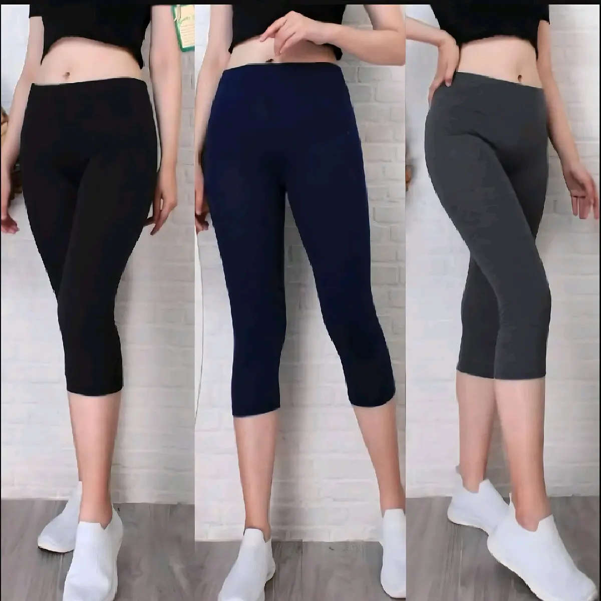LEGGING WANITA DEWASA STANDAR // LEGGING WANITA POLOS 3/4 MODIS DAN SPORTY Lembut Spandex