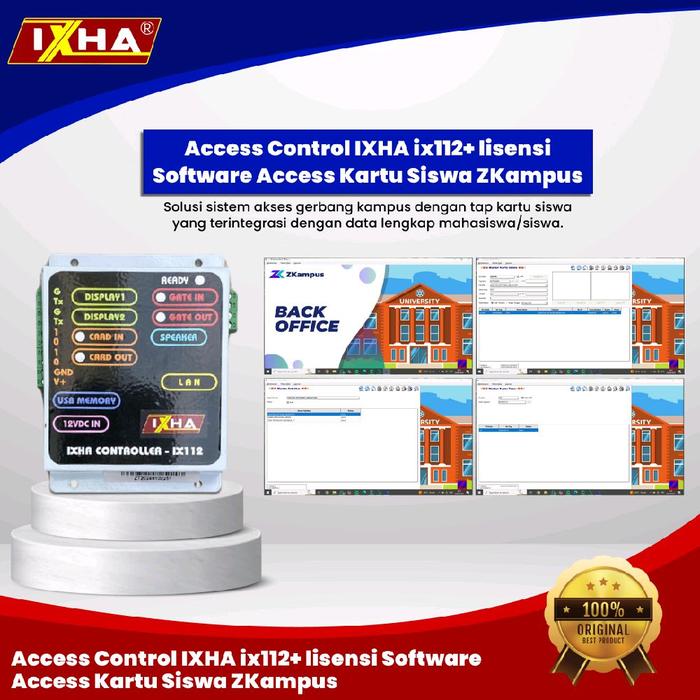 Gambar Access Control IXHA ix112 plus Software Access Kartu Siswa ZKampus dari Barrier Gate ID Kota Bekasi Tokopedia