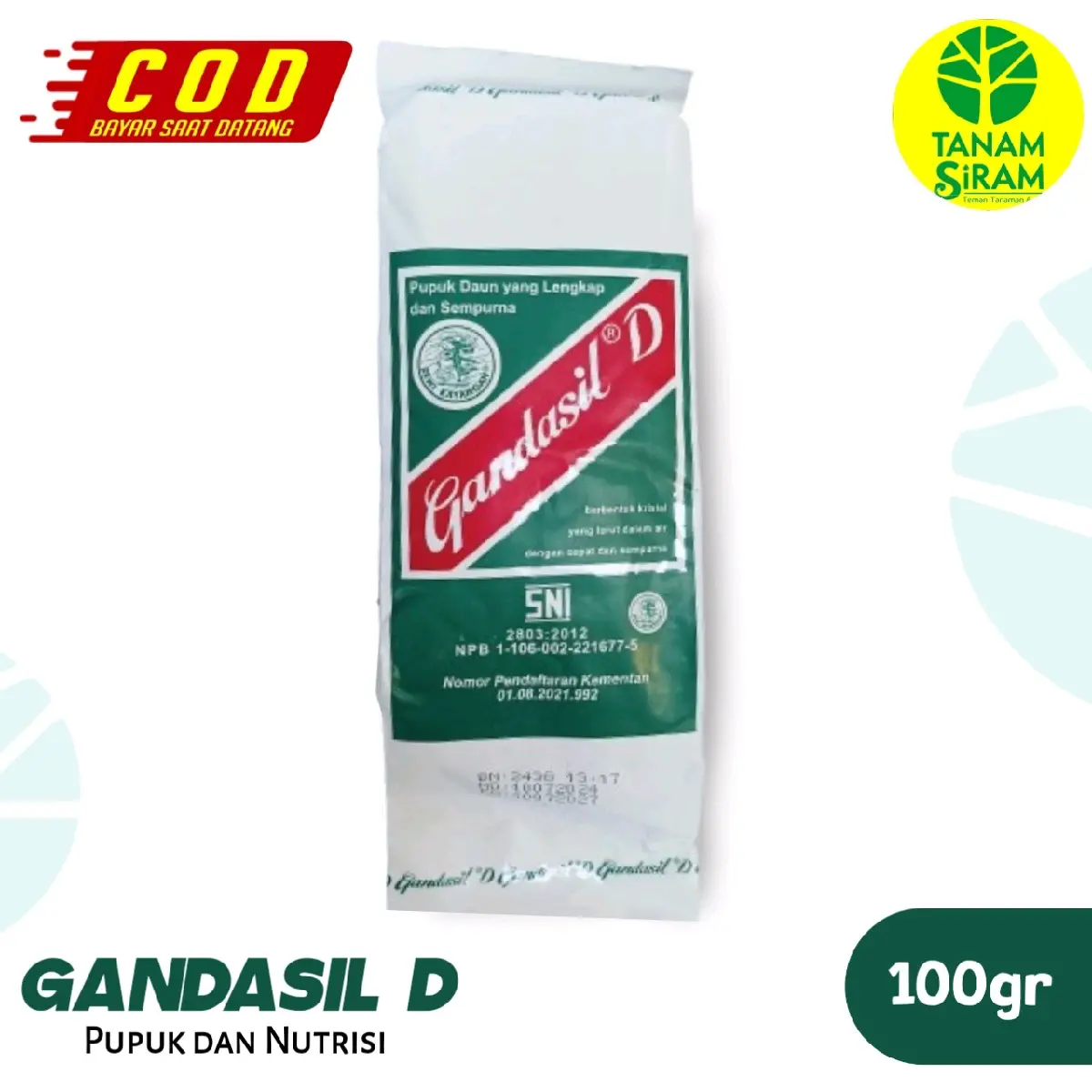 Pupuk GANDASIL D 100gr - Pupuk Daun Terlengkap dan Terlaris Tanaman Kalium