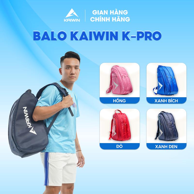Kaiwin Balo Pickleball K-Pro. Chất Liệu D900 Chống Thấm Nước Ngăn Giày Tách Riêng Nhiều Ngăn Độc Lập. Balo được thiết kế dành riêng cho dân chơi pickleball hiện đại – gọn bền và cực tiện lợi