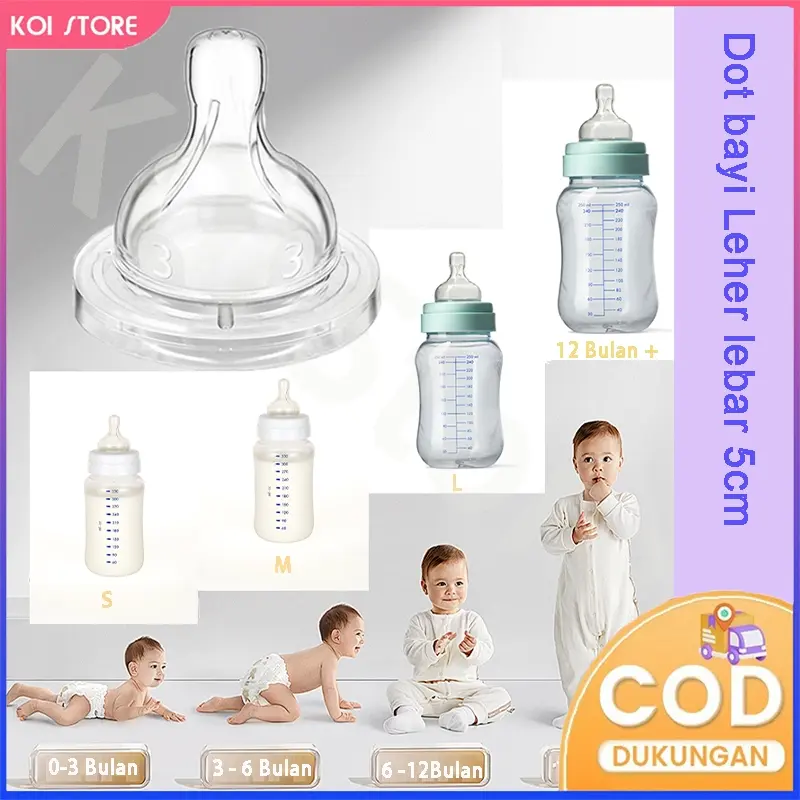 KOI STORE Dot Untuk Botol Lebar 5.5CM Wide Neck Dot Silikon Lembut BPA Free Materi PPSU