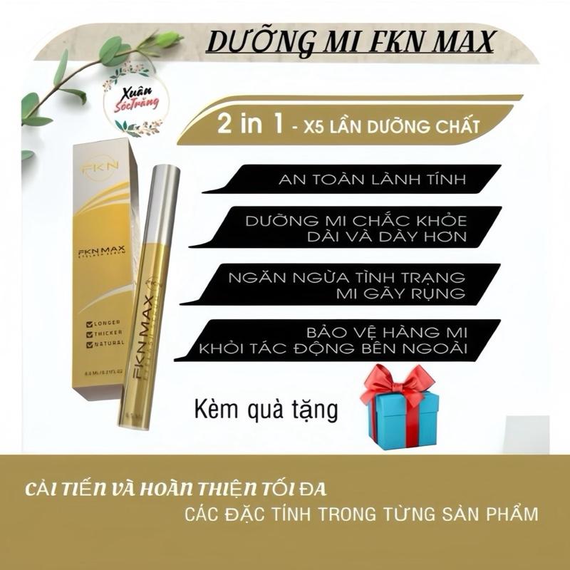 (1 cây) DƯỠNG MI FKN MAX (2in1 - 6.5ml, phiên bản cải tiến , rút ngắn thời gian đẹp mi nhanh