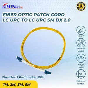 Minipro LC to LC/UPC Fiber Patch Cord 2.0mm 1M 2M 3M 5M Duplex Singlemode LSZH