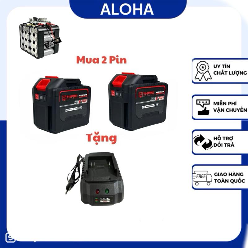 [ Mua 2 Pin 20 Cell Tặng Sạc] Pin đóng 20 Cell THPRO  21v Chân Pin Phổ Thông M21 Có Đèn Báo Pin Dòng Xả Cao Mạch 3 Mosfet