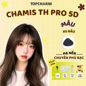 Nhuộm tóc Nâu Trầm Dịu Dàng A5 Chamis TH Pro Kem Nhuộm Tóc 5D Màu Thời Trang Không Cần Tẩy Dưỡng Tóc Nữ Chuẩn Salon Găng Tay Oxy