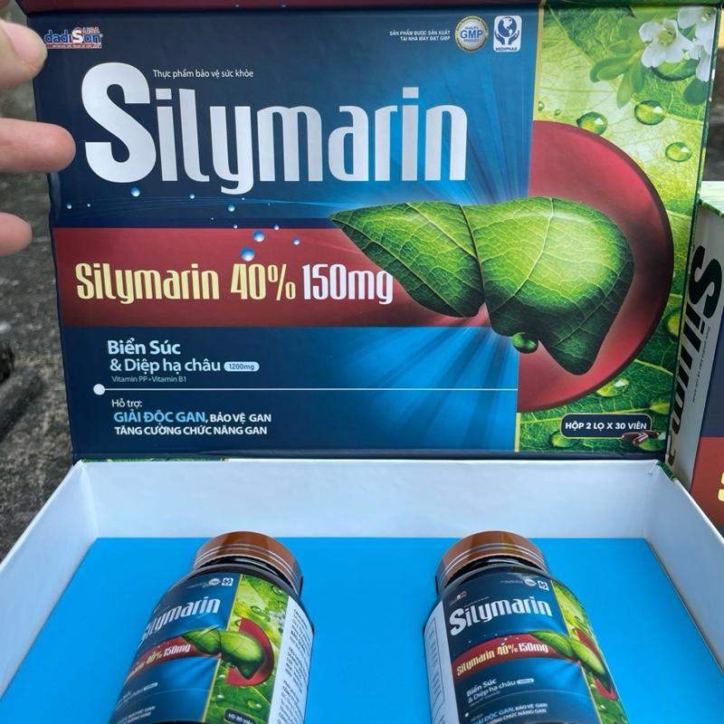 Hevonia Viên uống Giải Độc Gan hộp 60 viên Silymarin hỗ trợ hạ men gan bảo vệ gan giảm mụn hiệu quả