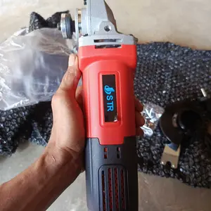 STR Mesin Gerinda Berkualitas Grinda Tangan Lithium Electric Angle Grinder 125mm Diameter Roda Penggiling Sudut Dapat Diisi Ulang COD GRATIS ONGKIR DISKON TERMURAH
