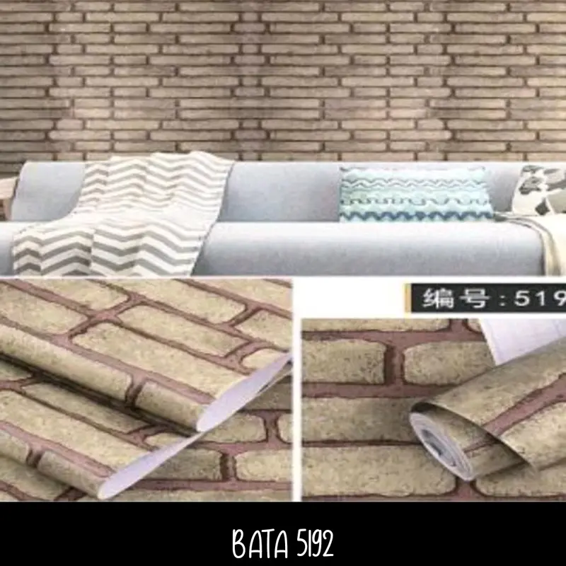 WALLPAPER DINDING MURAH MOTIF BATA COD BAYAR DITEMPAT - 45CM X 5 METER stiker 3