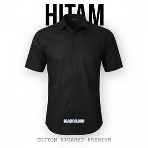 Kemeja Polos Pria Lengan Pendek Katun Sigaret Hem Cowok Premium Distro Kerja Kantor Best Seller