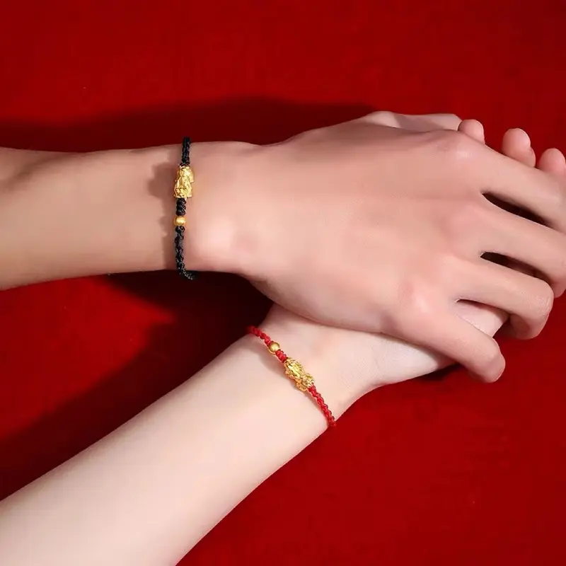Vòng Tay Tỳ Hưu Zhaocai, Dây Đỏ Và Dây Đen, Dành Cho Nam Và Nữ 1