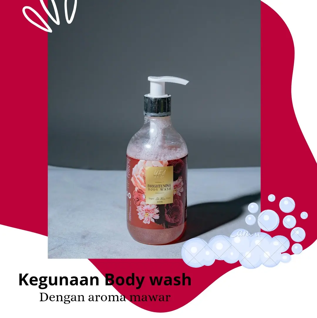 YFA Beauty Brightening body wash aroma bunga mawar