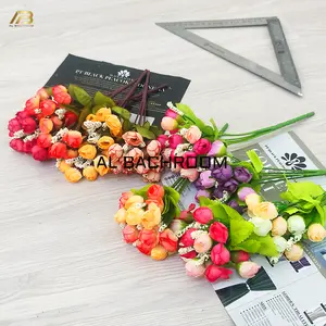 BUNGA PLASTIK MAWAR 15 KUNCUP ARTIFICIAL B8033