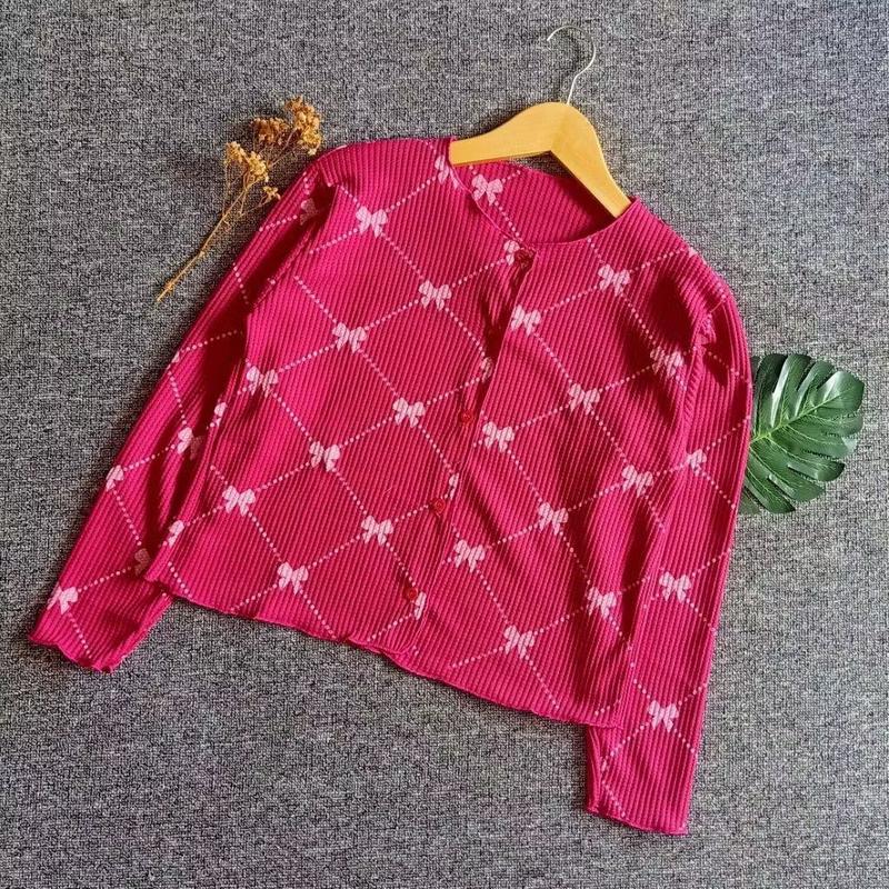 Product Introduction of Cardigan Crop Top Rajut Wanita Motif Printing Premium Cardigan 100 Motif 6