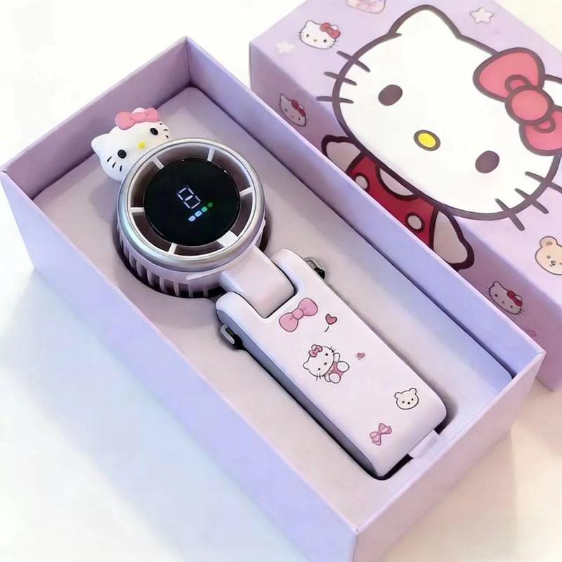 Quạt không cánh cầm tay dễ thương họa tiết Hello Kitty, pin sử dụng lâu dài,…