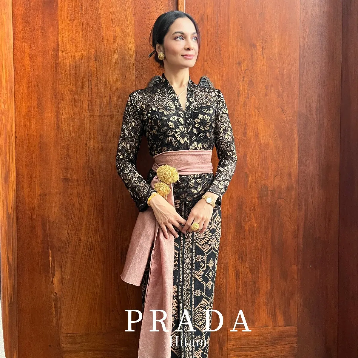 Setelan Kebaya Kartini Stretch Prad Bali modern