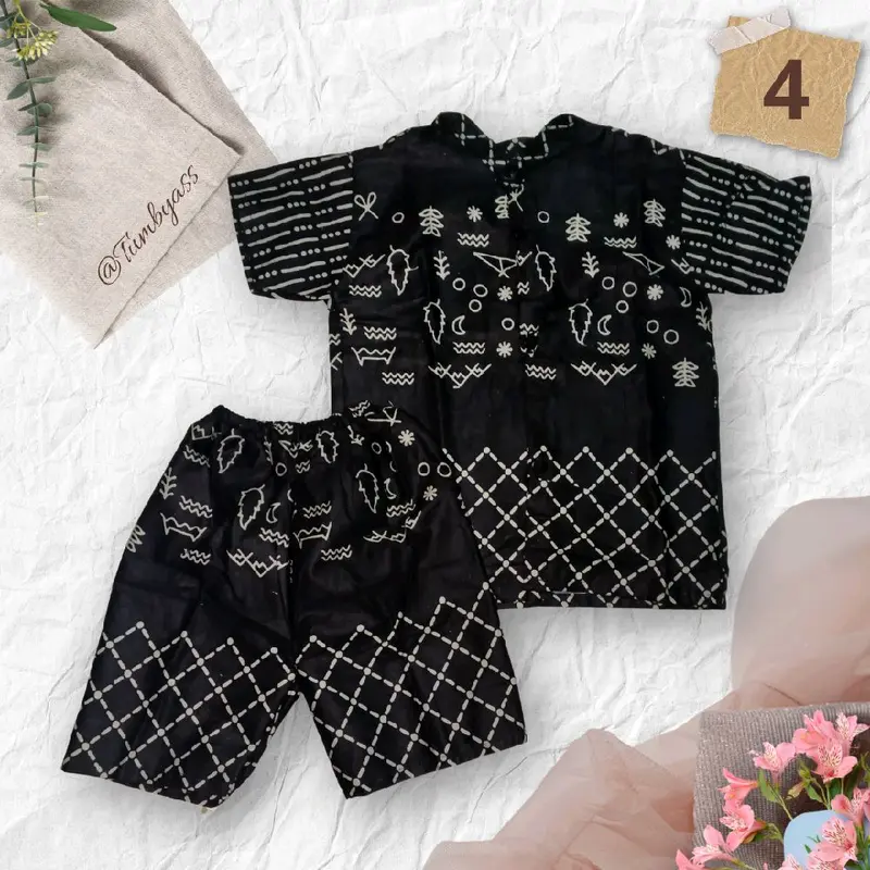TUMBYASSS Setelan Batik Anak Batita - Baju Anak Murah - Pakaian Formal dan Harian - Fashion Anak Kemeja 4