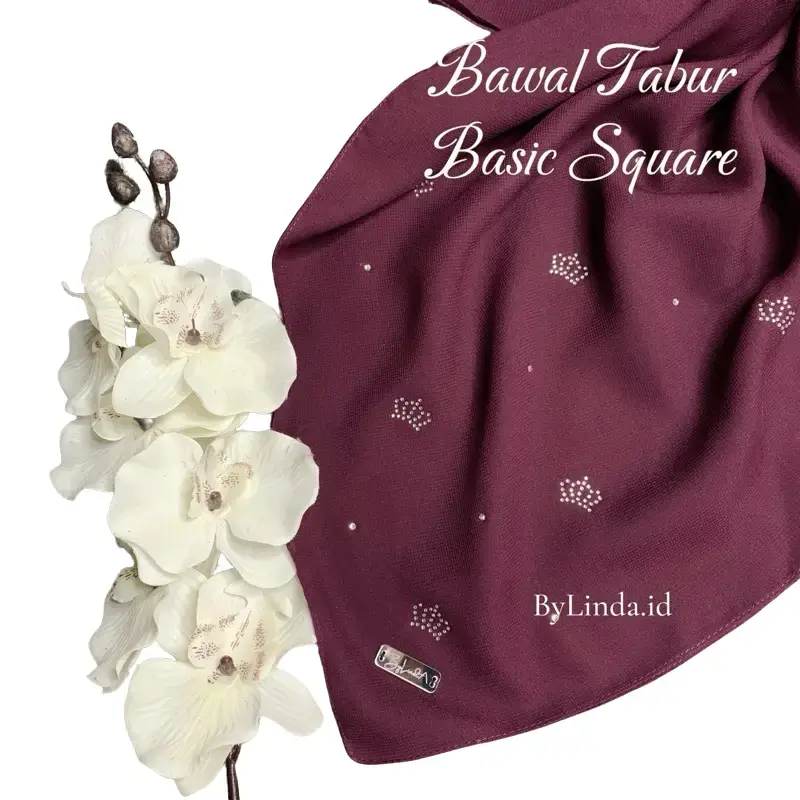 ByLinda.id Bawal Tabur Basic Square PollyCotton Premium Raya Series