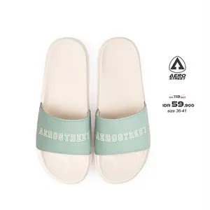 Aerostreet 36-41 Celinie Natural Hijau - Sandal Slip On BABAA