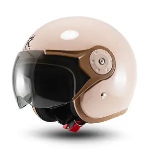 Helm Cewek Bogo Retro Modesta Hijab Friendly Half Face Helem Wanita Cepol SNI Motorcycle Visor