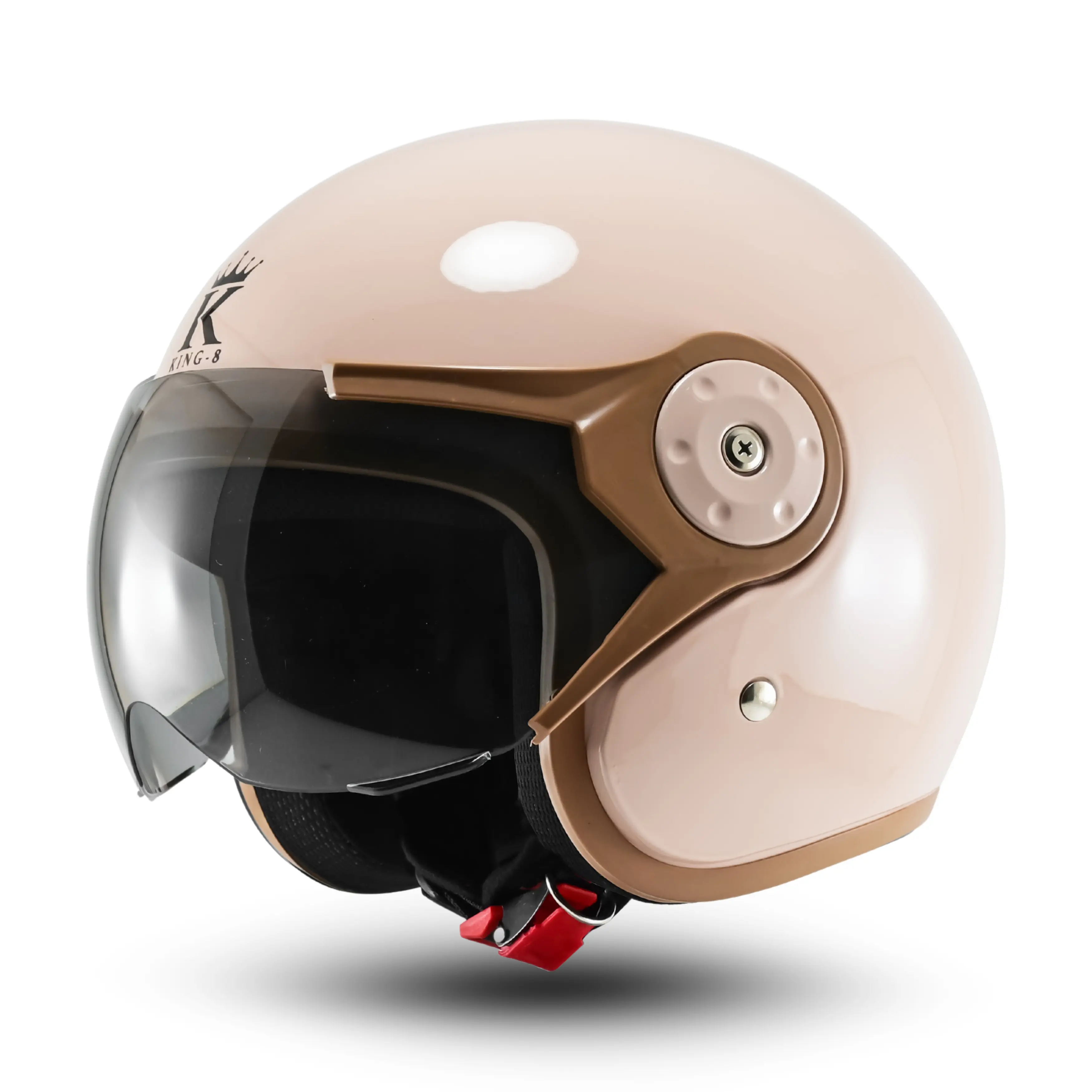Helm Cewek Bogo Retro Modesta Hijab Friendly Half Face Helem Wanita Cepol SNI Motorcycle Visor