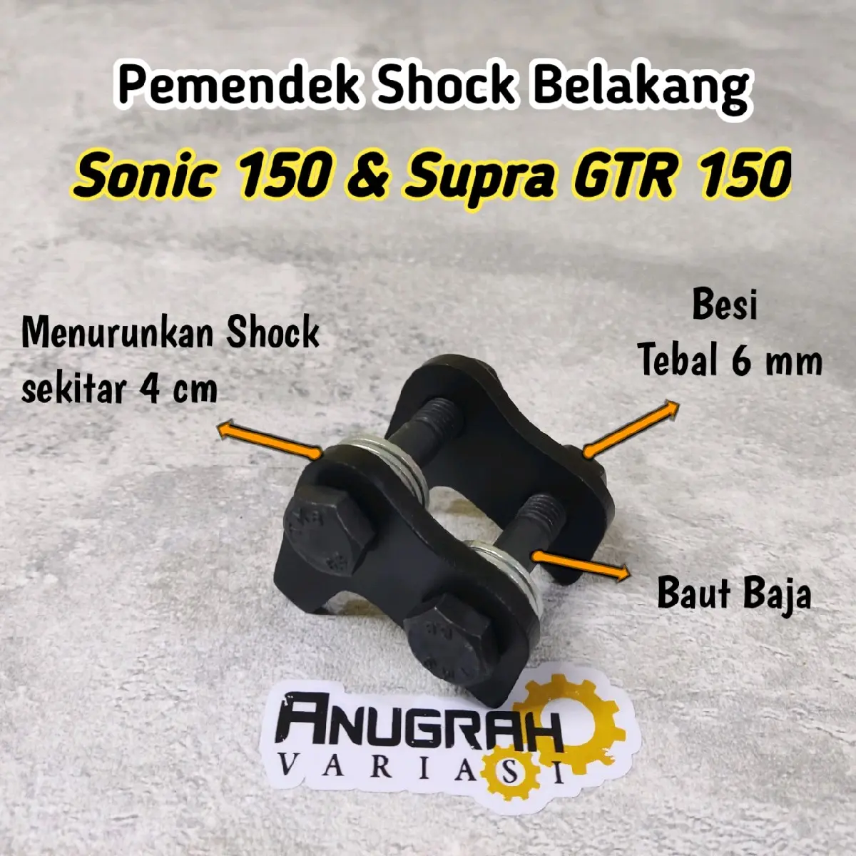 Pemendek Shock Belakang Sonic Supra GTR 150 Penurun Monoshock Sonic Supra GTR 150  Lowering Kit Sonic