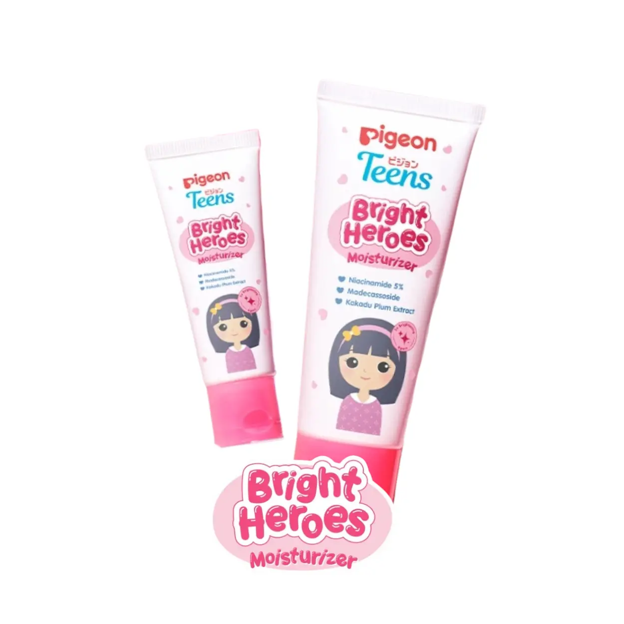 Pigeon Teens Bright Heroes Moisturizer Skincare Pelembab Wajah Remaja Niacinamide 5% / Tanpa Alkohol