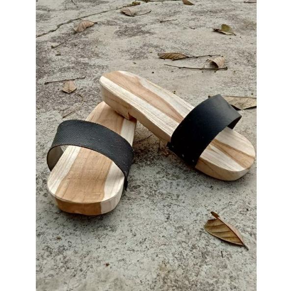 SANDAL BAKIAK TEROMPAH KAYU POLOS SANDAL MUSHOLA 4