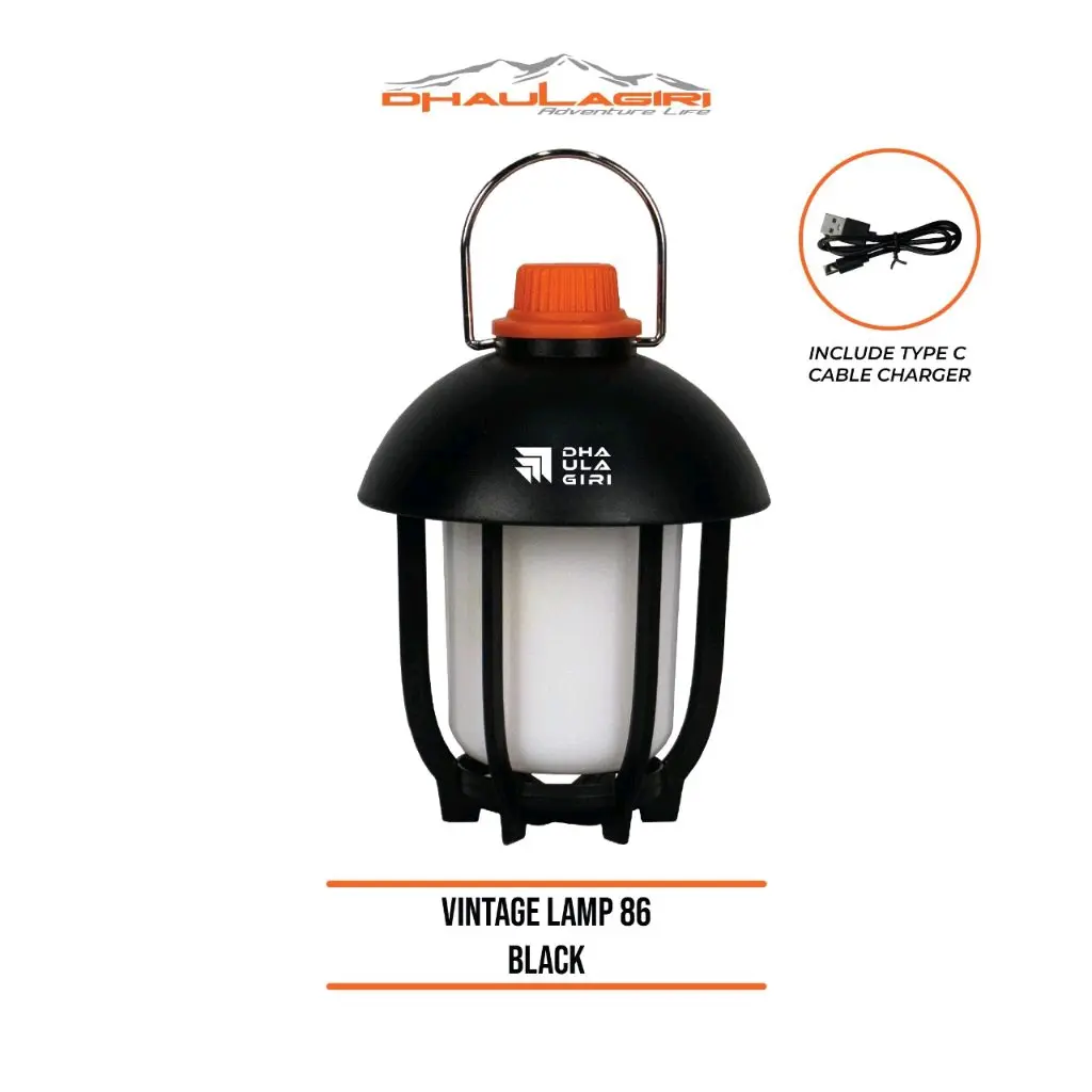 DHAULAGIRI RECHARGEABLE VINTAGE LAMP 86 LAMPU RETRO LENTERA CAMPING.