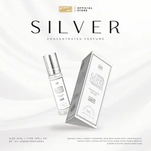 PROMO 6 BOTOL - Al Jawad Silver Aroma Citrus Powdery Woody Parfum Perfume Minyak Wangi tahan lama