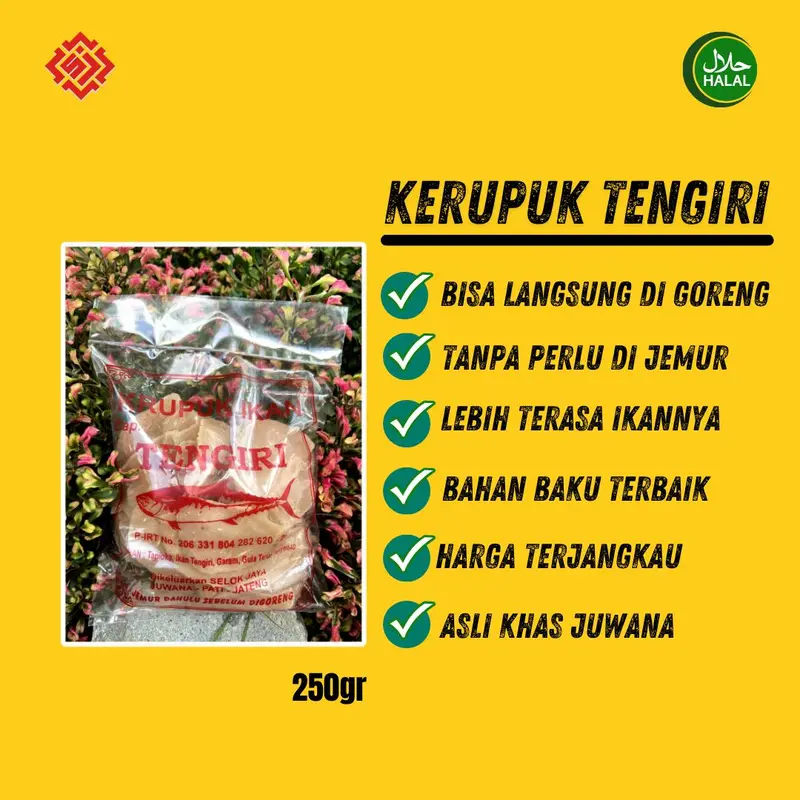 Krupuk Cap Tengiri Mentah 200gr Sanita Selok Jaya 3